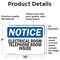 Signmission Electrical Room Telephone Room Inside, 10 in W x Rectangle, Vinyl Decal OS-2PACK-NS-D-710-L-11692 - alternate 2